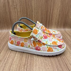 Hey Dude Wendy Watercolor Floral Petal Pink Multi Women’s Size 8 Sneakers